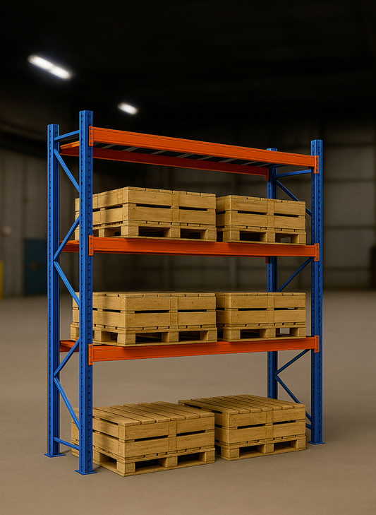 Rack Industrial Pallet L1000 – 3 Niveles, 3 Toneladas | Mayorista Chile