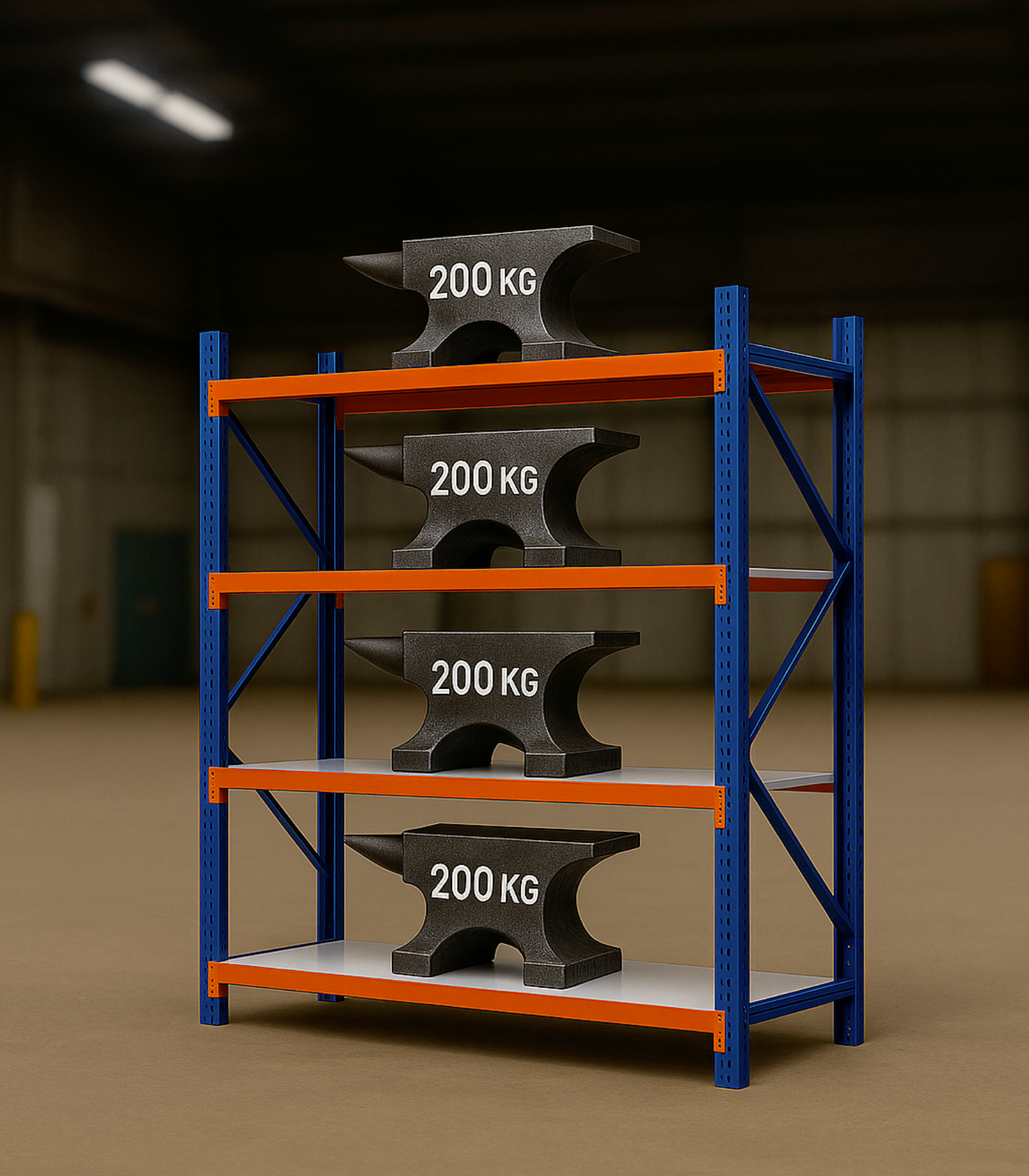 Rack Metálico Industrial 200x60x200 – 800KG  Venta Mayorista