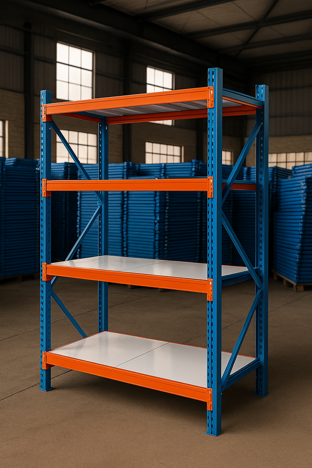 Rack metálico Compacto 200x150x50cm – 600KG  L150D - UNIDAD