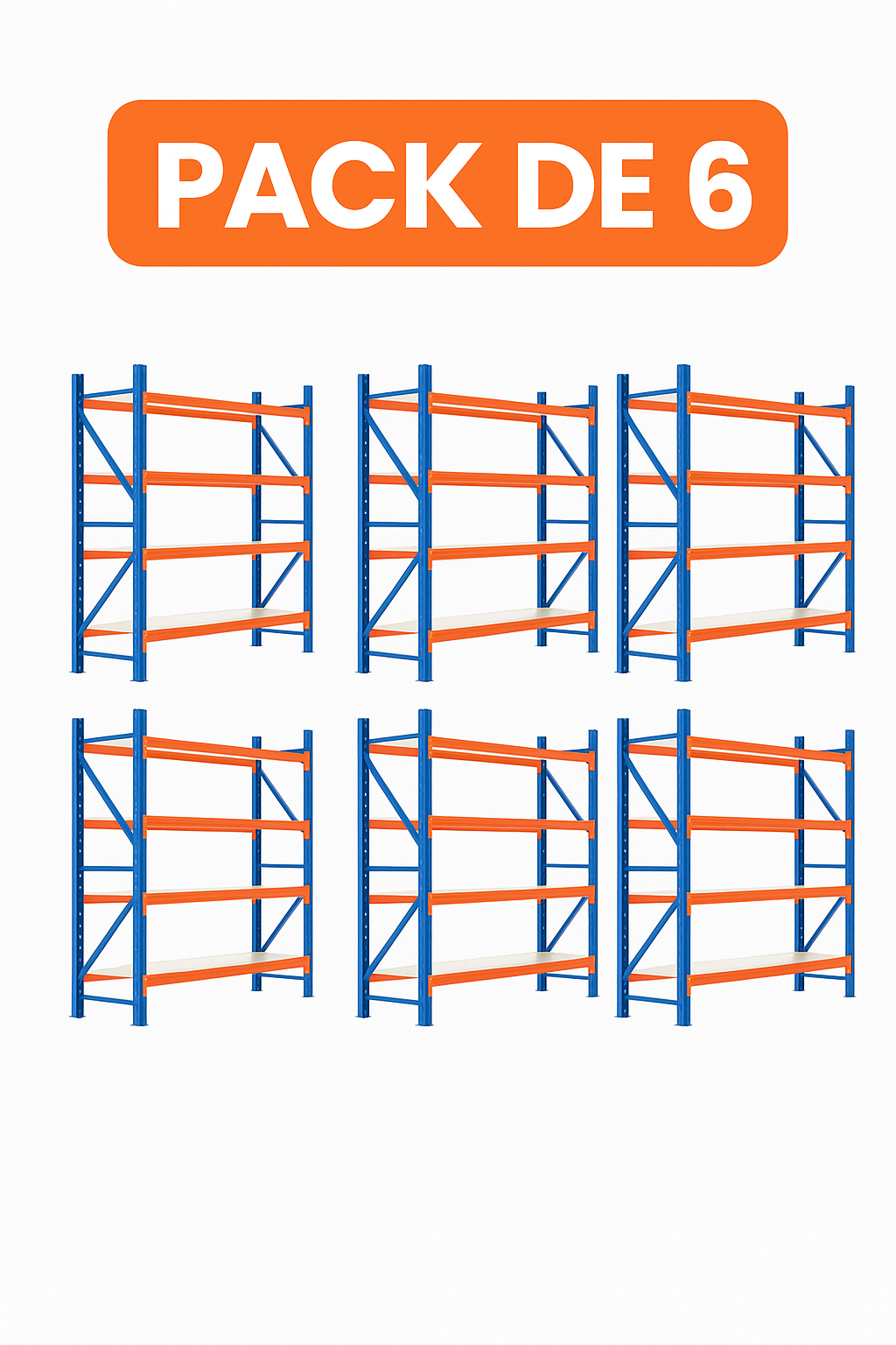 Rack Metálico Industrial 200x50x200 – 800KG  L205D