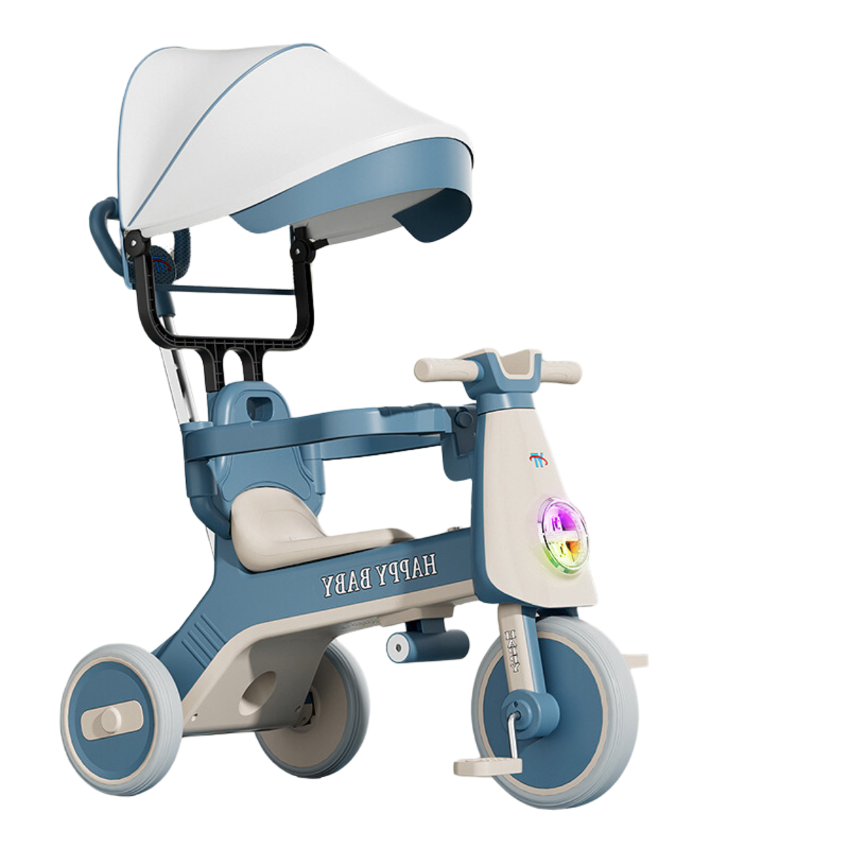 Triciclo 3 en 1 con Luces y Sonido – Correpasillos Evolutivo para Niños