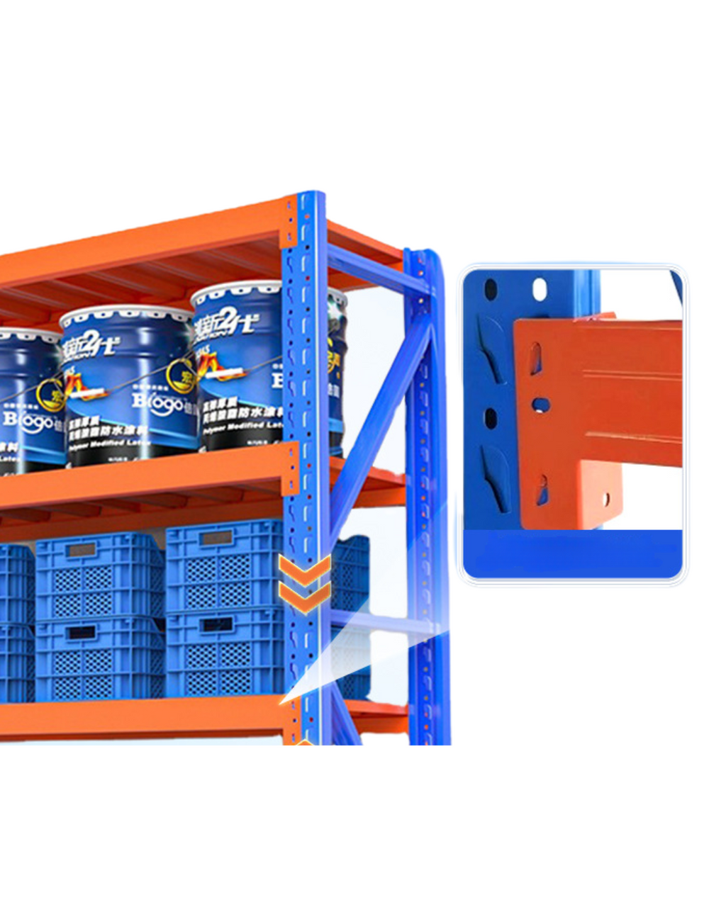 Rack Metálico Industrial  200x107x60CM | Soporta 800 kg - L100