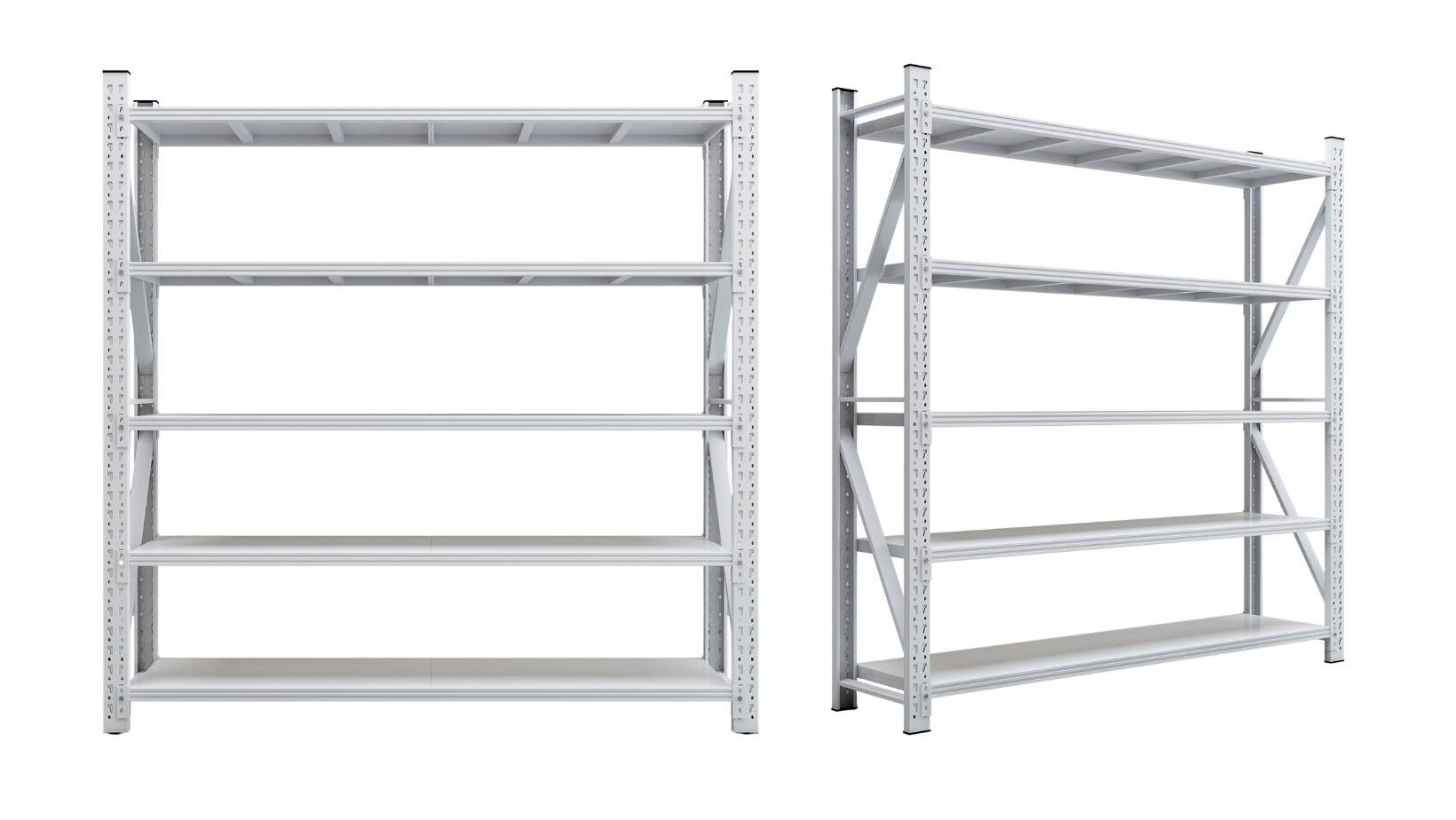 Rack metálico Compacto 200x150x50cm – 600KG  L150D BLANCO