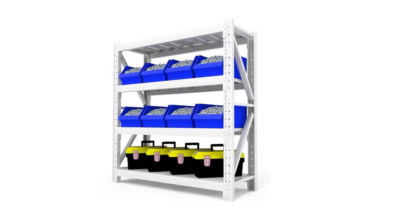 Estante Rack  Almacenamiento Liviano 200X50X150F BLANCO