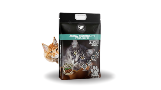 10KG Arena Aglutinante Para Gatos Aroma Café