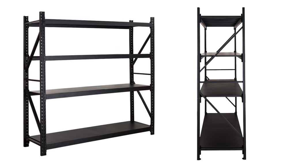 Rack metálico Compacto 200x150x50cm – 600KG  L150D Negro