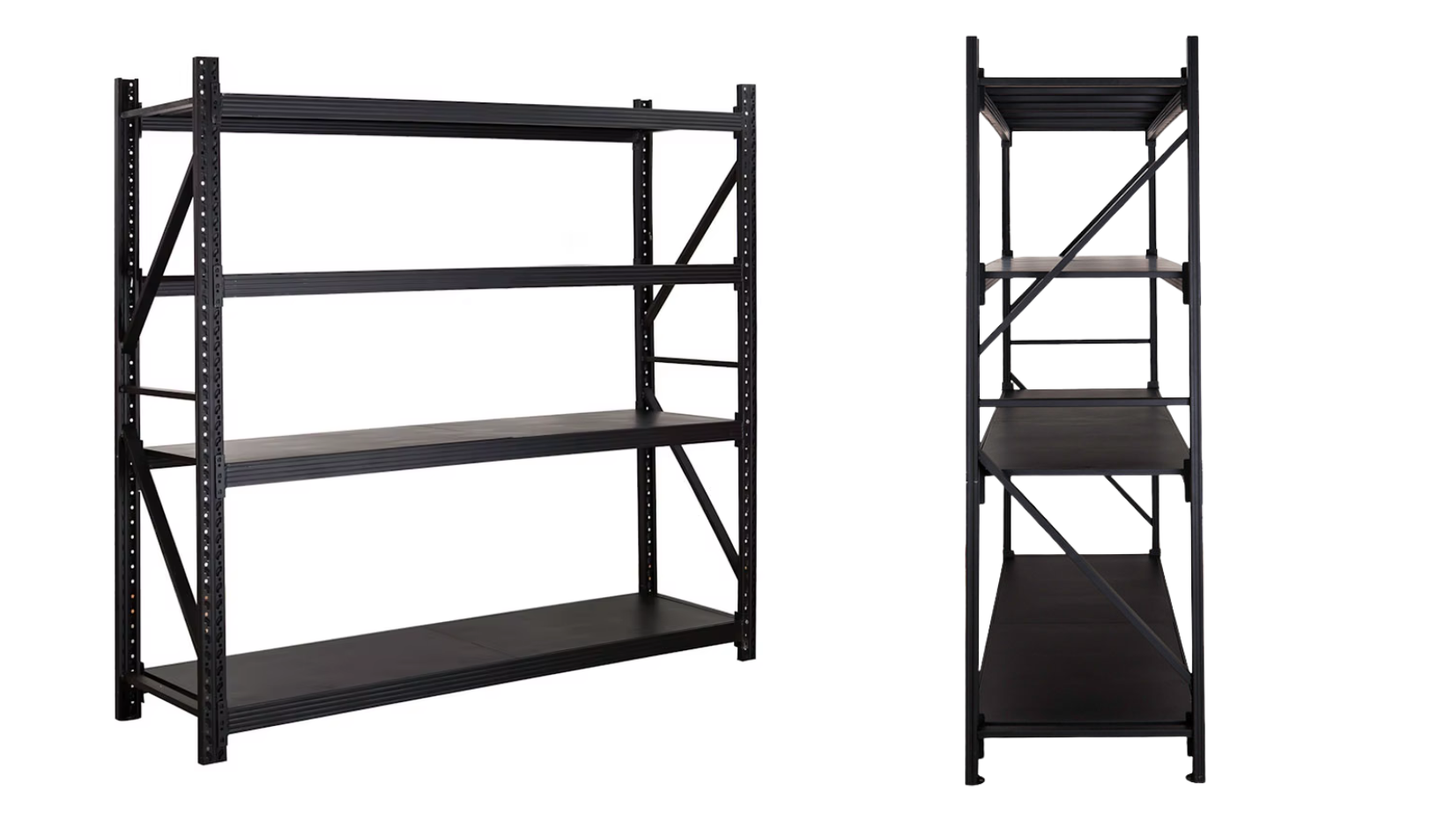 Estante Rack  Almacenamiento Liviano 200X50X150F NEGRO