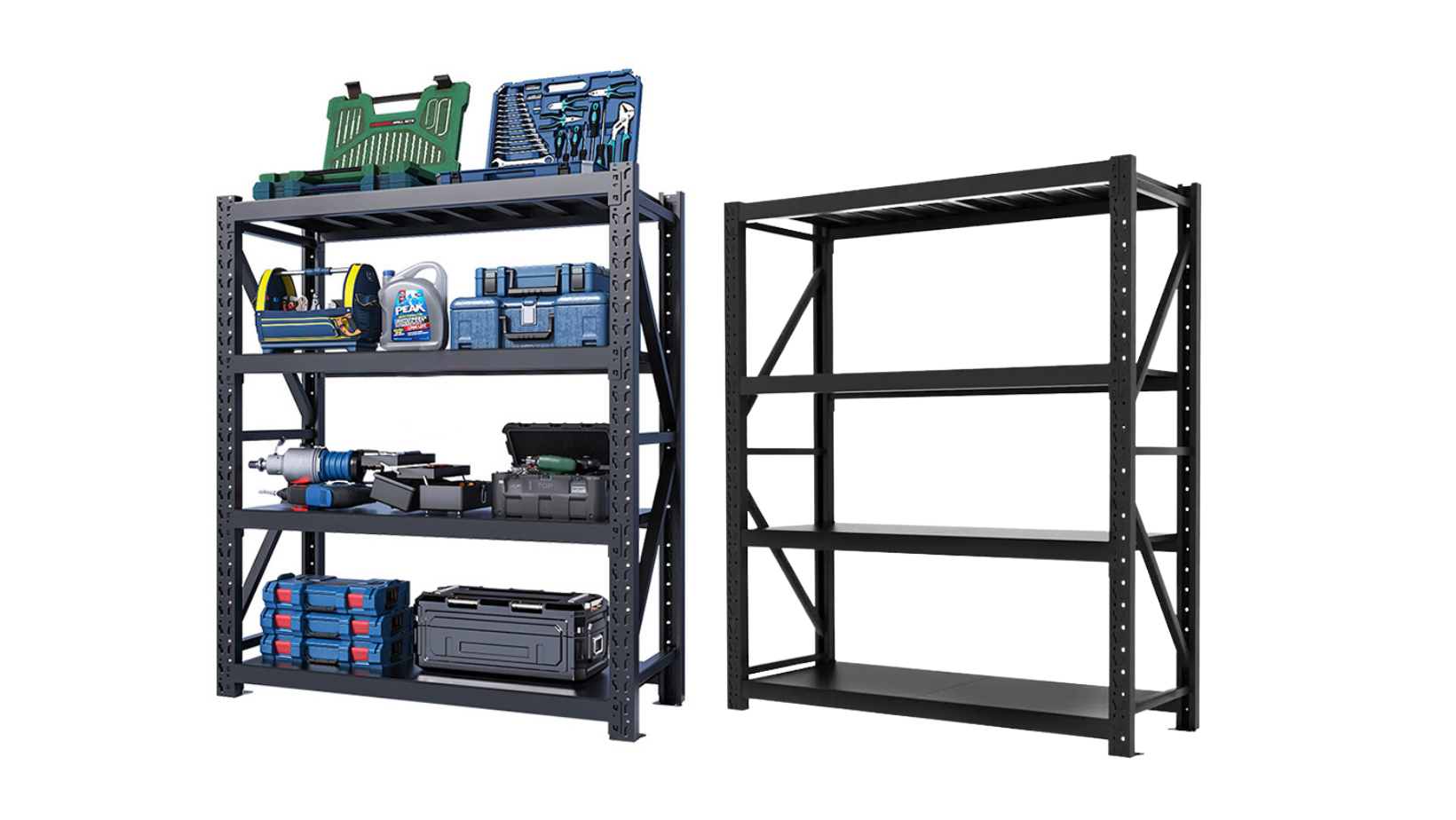 Rack metálico Compacto 200x150x50cm – 600KG  L150D Negro