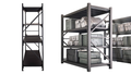 Estante Rack Liviano 200X50X150F NEGRO