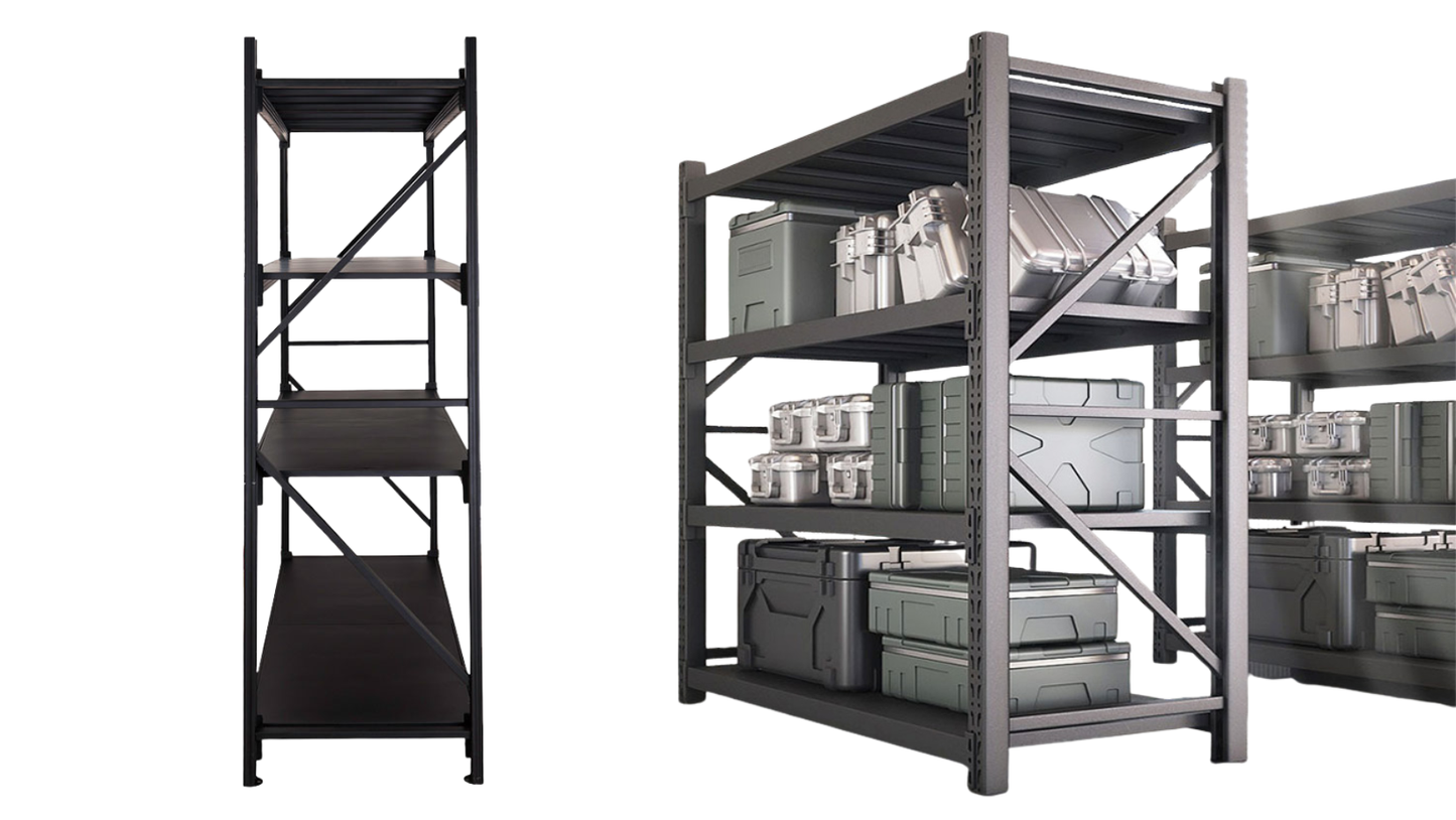 Estante Rack  Almacenamiento Liviano 200X50X150F NEGRO